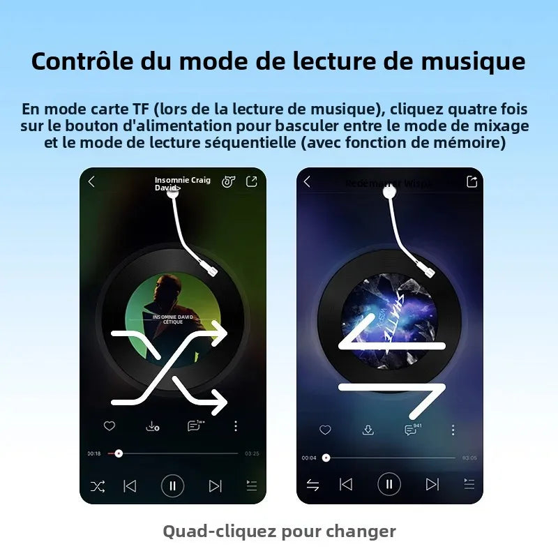 Écouteurs conduction osseuse POLVCDG X9 – IPX8 étanche, 32 Go, natation