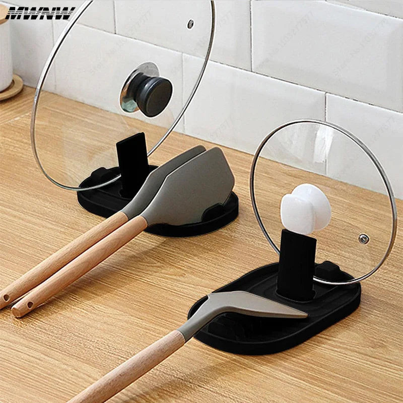 Porte-couvercle pliable style nordique – repose-cuillère et support cuisine