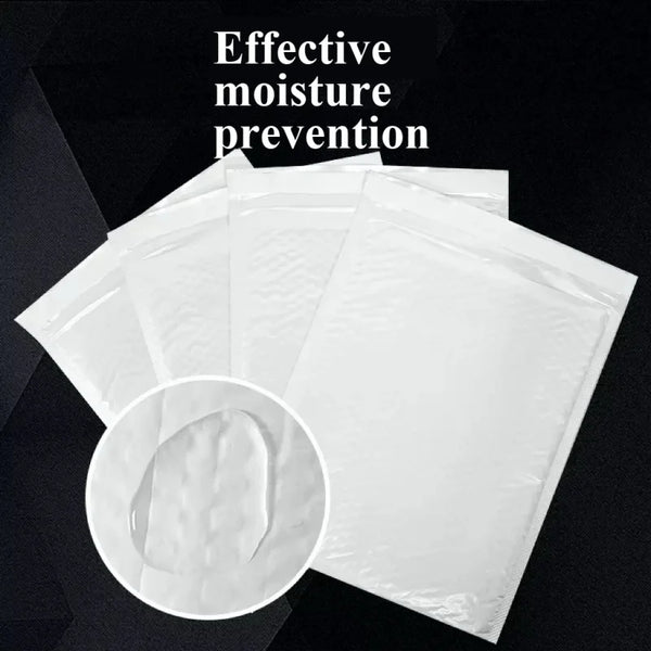 Enveloppes à bulles d'expédition blanches – auto-adhésives et étanches, lot de 50/100