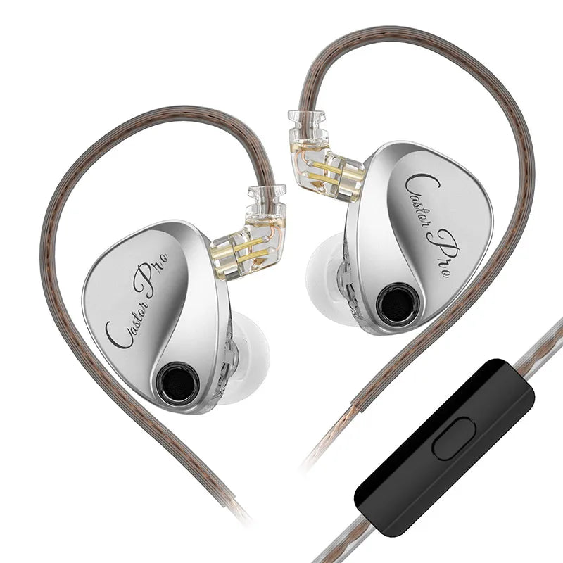 Écouteurs KZ Castor PRO – intra-auriculaires HiFi, câble détachable, basses