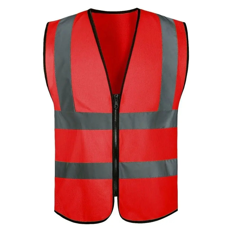 Gilet de sécurité haute visibilité – réfléchissant, zip frontal, respirant