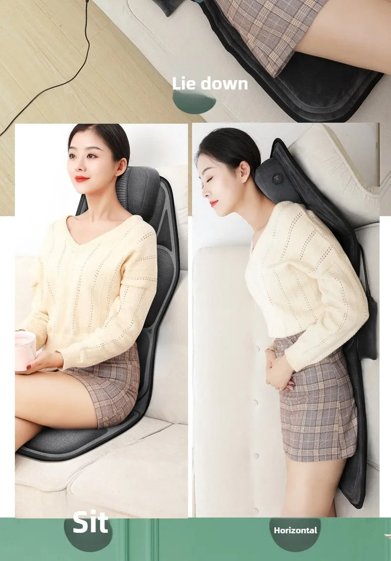 Coussin de massage chauffant – airbag lombaire réglable, bureau, voiture