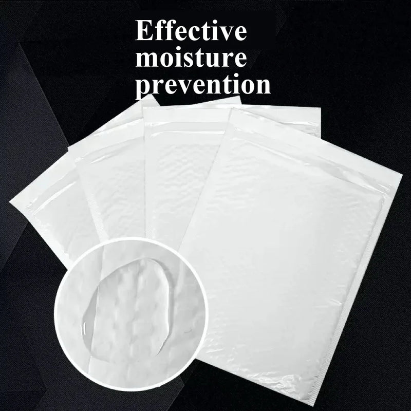 Enveloppes à bulles d'expédition blanches – auto-adhésives et étanches, lot de 50/100