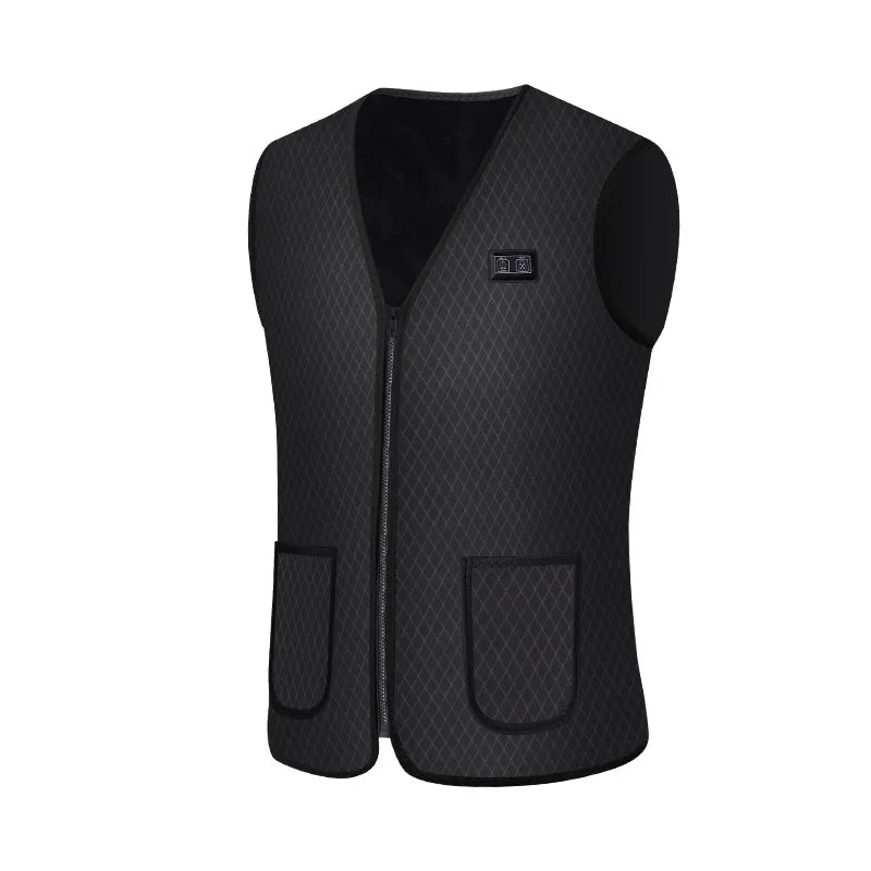Gilet chauffant USB graphène – veste chauffante unisexe, camping, hiver