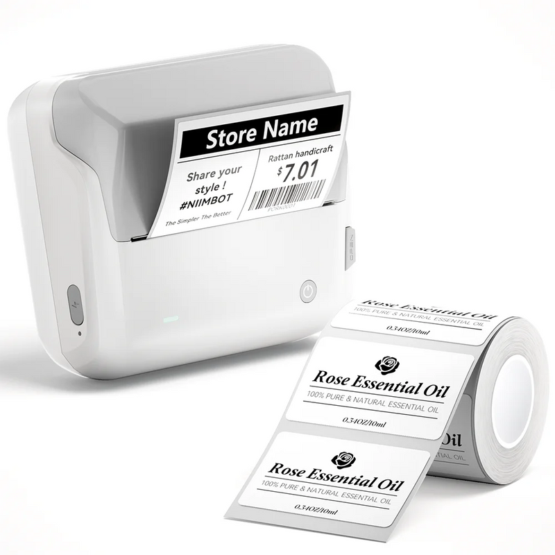 Imprimante d'étiquettes thermique Niimbot B4 – Bluetooth, 203 dpi, largeur 20-110 mm
