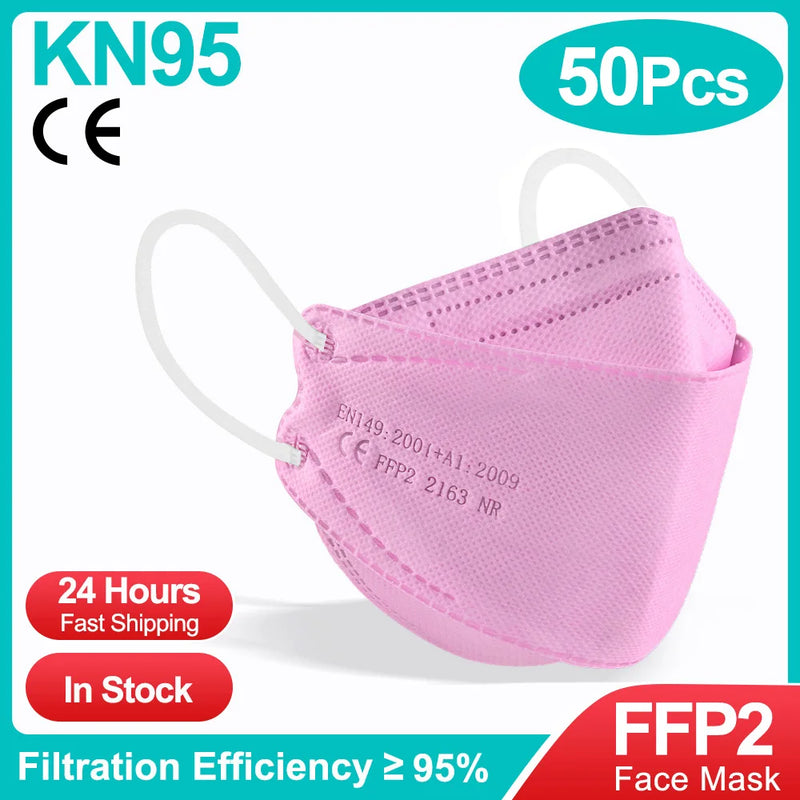 Masques FFP2 KN95 CE réutilisables – anti-poussière, lot de 10 à 100