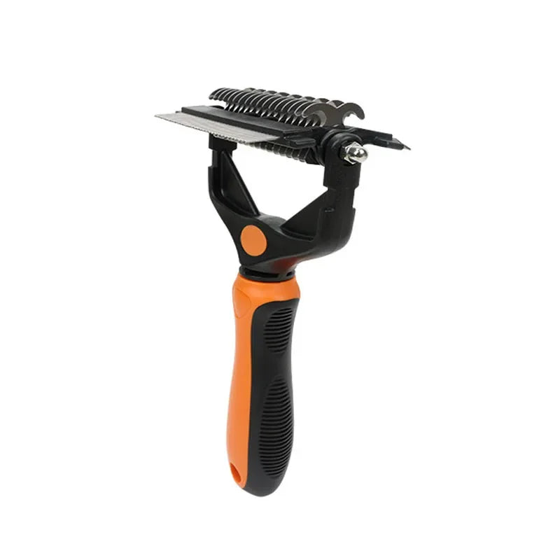 Brosse de toilettage 3 en 1 chien & chat – démêloir, coupe-nœuds, peigne