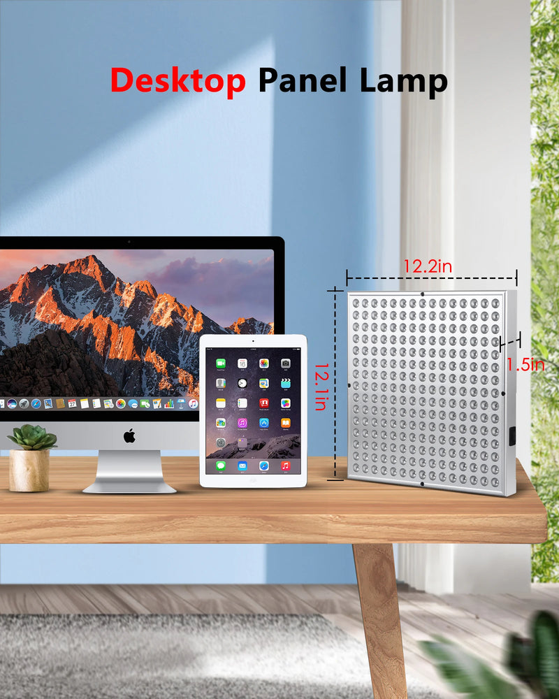 Panneau LED luminothérapie 225 diodes – lumière rouge 660nm & 850nm, visage