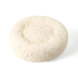 Lit rond en peluche pour chien & chat – panier anti-anxiété moelleux, lavable, 40 cm