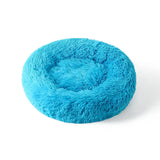Lit rond en peluche pour chien & chat – panier anti-anxiété moelleux, lavable, 40 cm