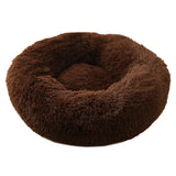 Lit rond en peluche pour chien & chat – panier anti-anxiété moelleux, lavable, 40 cm