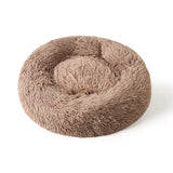Lit rond en peluche pour chien & chat – panier anti-anxiété moelleux, lavable, 40 cm