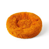 Lit rond en peluche pour chien & chat – panier anti-anxiété moelleux, lavable, 40 cm