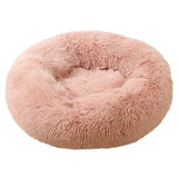 Lit rond en peluche pour chien & chat – panier anti-anxiété moelleux, lavable, 40 cm