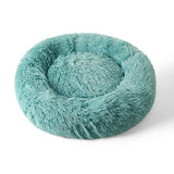 Lit rond en peluche pour chien & chat – panier anti-anxiété moelleux, lavable, 40 cm