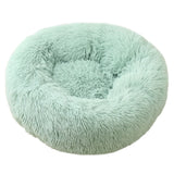 Lit rond en peluche pour chien & chat – panier anti-anxiété moelleux, lavable, 40 cm