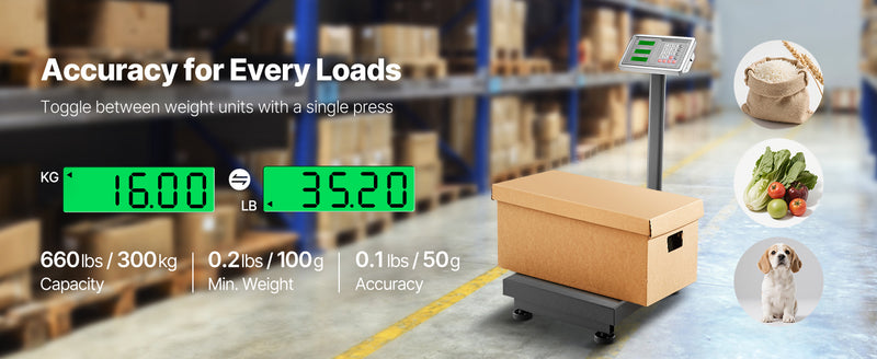 Balance plateforme numérique SucceBuy 300 kg – précision 50 g, tare, CA/CC